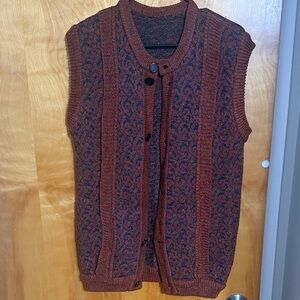 Brown and Black Knit Vest
